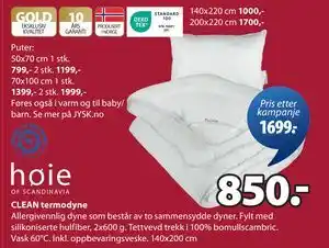 JYSK CLEAN termodyne tilbud