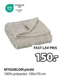 JYSK MYGGBLOM pledd tilbud