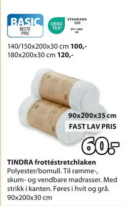 JYSK TINDRA frottéstretchlaken tilbud