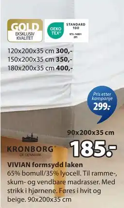 JYSK VIVIAN formsydd laken tilbud