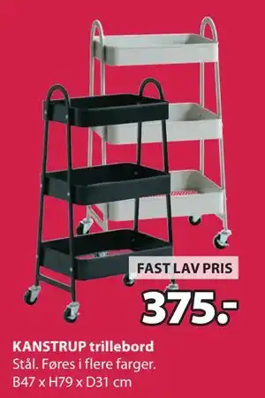 JYSK KANSTRUP trillebord tilbud