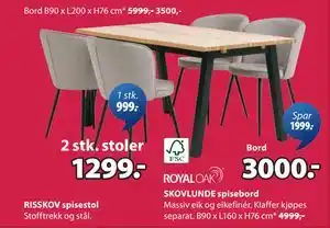 JYSK SKOVLUNDE spisebord tilbud