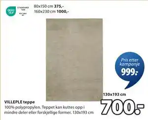 JYSK VILLEPLE teppe tilbud