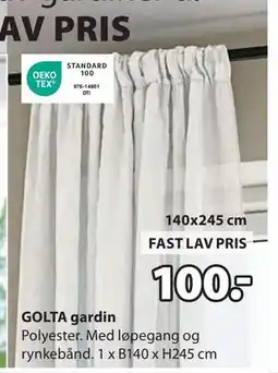 JYSK GOLTA gardin tilbud