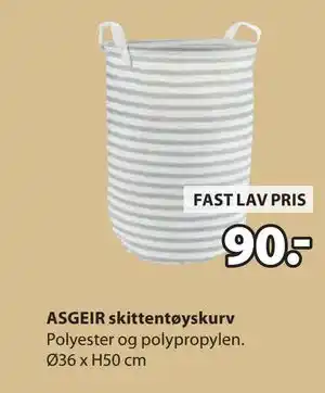 JYSK ASGEIR skittentøyskurv tilbud