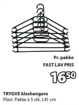 JYSK TRYGVE kleshengere tilbud