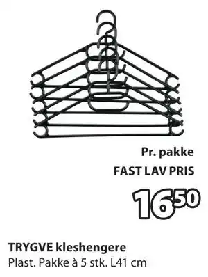 JYSK TRYGVE kleshengere tilbud