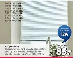 JYSK BRU persienne tilbud