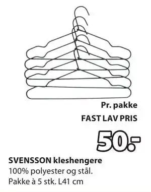 JYSK SVENSSON kleshengere tilbud