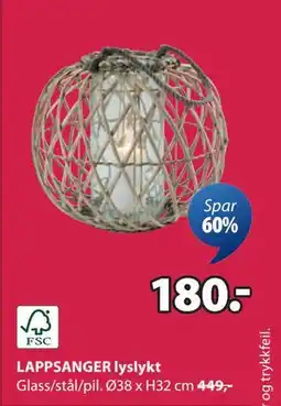 JYSK LAPPSANGER lyslykt tilbud