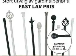 JYSK BATALDEN gardinstang tilbud