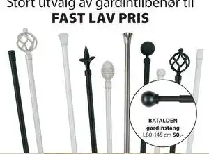JYSK BATALDEN gardinstang tilbud