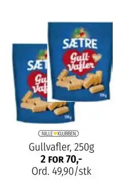 Nille Gullvafler, 250g tilbud