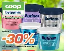 Coop Byggmix 30% PÅ INTERIØRMALING tilbud