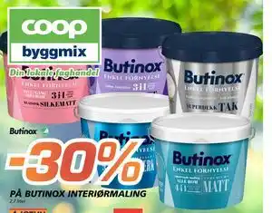 Coop Byggmix 30% PÅ INTERIØRMALING tilbud