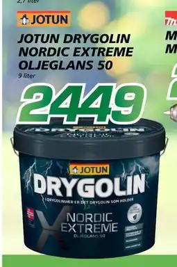 Coop Byggmix JOTUN DRYGOLIN NORDIC EXTREME OLJEGLANS 50 tilbud