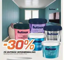 Coop Byggmix 30% PÅ BUTINOX INTERIØRMALING tilbud