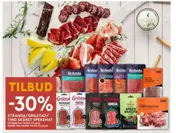 Coop Mega STRANDA/GRILSTAD/ TIND SKÅRET SPEKEMAT tilbud