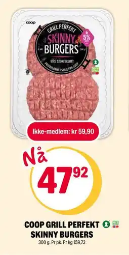 Coop Extra COOP GRILL PERFEKT SKINNY BURGERS tilbud