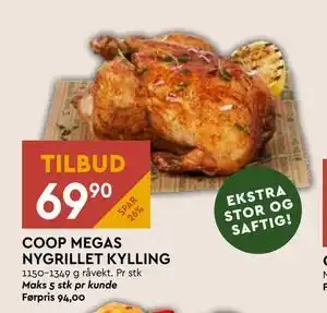 Coop Mega COOP MEGAS NYGRILLET KYLLING tilbud