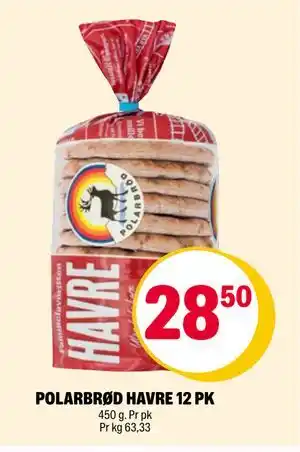 Coop Extra POLARBRØD HAVRE 12 PK tilbud