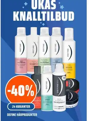 Coop Obs DEFINE HÅRPRODUKTER tilbud