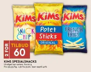 Coop Mega KIMS SPESIALSNACKS tilbud