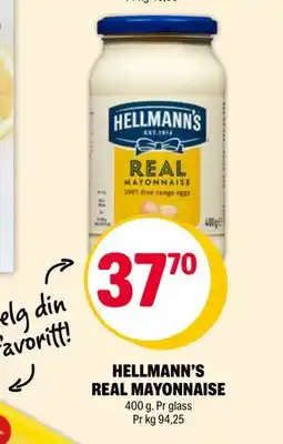 Coop Extra HELLMANN’S REAL MAYONNAISE tilbud