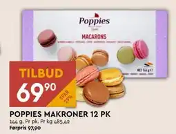 Coop Mega POPPIES MAKRONER 12 PK tilbud