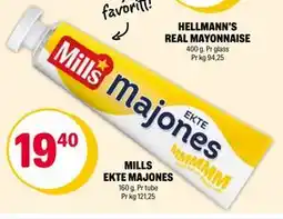 Coop Extra MILLS EKTE MAJONES tilbud