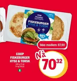 Coop Extra COOP FISKEBURGER HYSE & TORSK tilbud