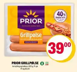 Coop Extra PRIOR GRILLPØLSE tilbud