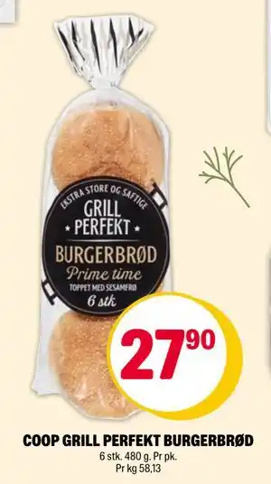 Coop Extra COOP GRILL PERFEKT BURGERBRØD tilbud