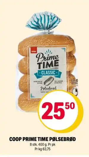 Coop Extra COOP PRIME TIME PØLSEBRØD tilbud