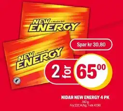 Coop Extra NIDAR NEW ENERGY 4 PK tilbud