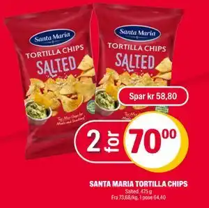 Coop Extra SANTA MARIA TORTILLA CHIPS tilbud
