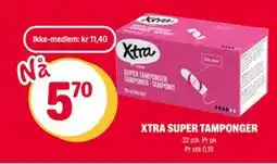 Coop Extra XTRA SUPER TAMPONGER tilbud