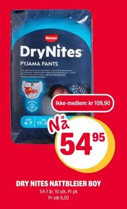 Coop Extra DRY NITES NATTBLEIER BOY tilbud