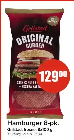 Spar Hamburger 8-pk tilbud