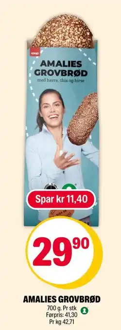 Coop Extra AMALIES GROVBRØD tilbud