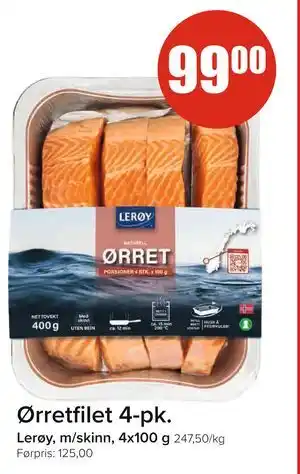 Spar Ørretfilet 4-pk tilbud