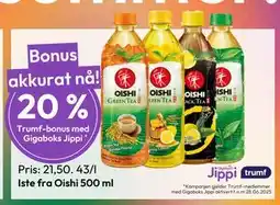 Gigaboks Iste fra Oishi 500 ml tilbud