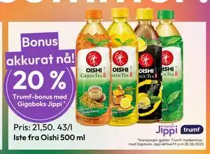 Gigaboks Iste fra Oishi 500 ml tilbud