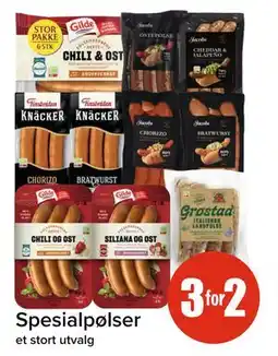 Spar Spesialpølser tilbud