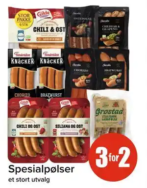 Spar Spesialpølser tilbud