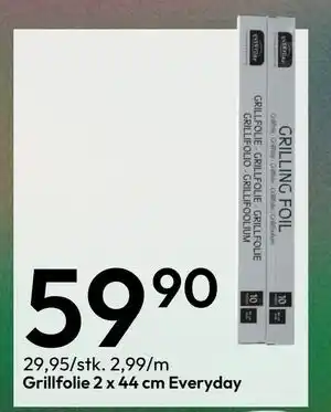 Gigaboks Grillfolie 2 x 44 cm Everyday tilbud