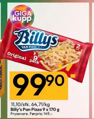 Gigaboks Billy’s Pan Pizza 9 x 170 g tilbud
