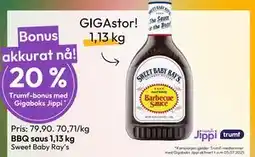 Gigaboks BBQ saus 1,13 kg tilbud