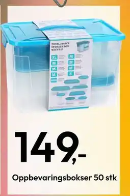 Gigaboks Oppbevaringsbokser 50 stk tilbud