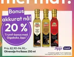 Gigaboks Olivenolje fra Basso tilbud